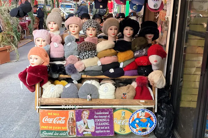 warm hats for sale in Little Italy